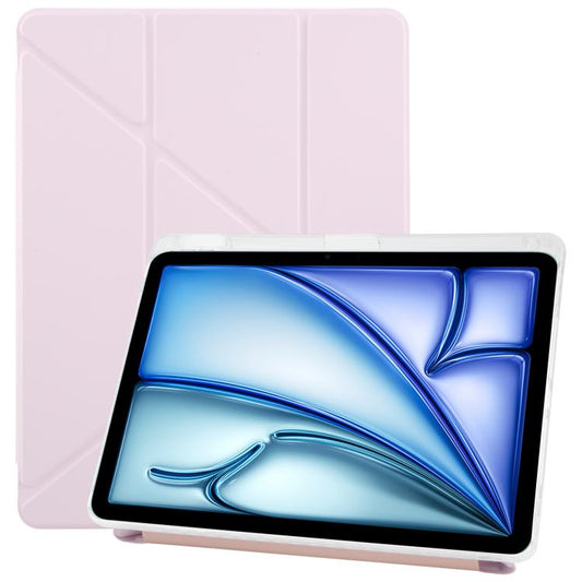 For iPad Air 13 2025 / 2024 / Pro 12.9 ZGA Genre Series Y-Fold Leather Tablet Case with Pen Slot(Pink) - iPad Air 13 2025 / 2024 Cases by ZGA | Online Shopping UK | buy2fix