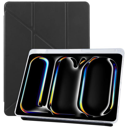 For iPad Pro 11 2024 ZGA Genre Series Y-Fold Leather Tablet Case with Pen Slot(Black) - iPad Pro 11 2024 Cases by ZGA | Online Shopping UK | buy2fix