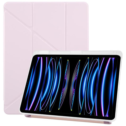 For iPad Pro 11 2022 / 2021 ZGA Genre Series Y-Fold Leather Tablet Case with Pen Slot(Pink) - iPad Pro 11 (2022/2021) Cases by ZGA | Online Shopping UK | buy2fix