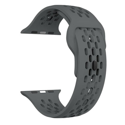 For Apple Watch 42mm / 41mm / 40mm / 38mm Kalebol Mesh Reverse Buckle Silicone Strap(Dark Grey) - Watch Bands by Kalebol | Online Shopping UK | buy2fix