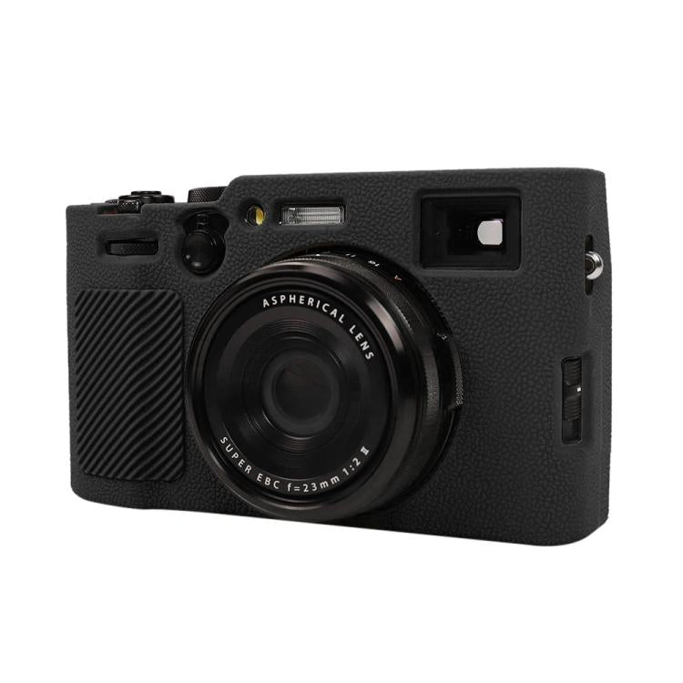 For FUJIFILM X100VI Litchi Texture Soft Silicone Protective Case(Black) - Protective Case by buy2fix | Online Shopping UK | buy2fix