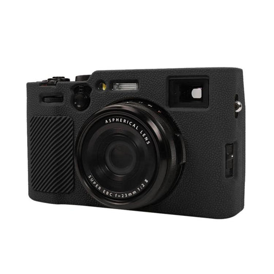 For FUJIFILM X100VI Litchi Texture Soft Silicone Protective Case(Black) - Protective Case by buy2fix | Online Shopping UK | buy2fix