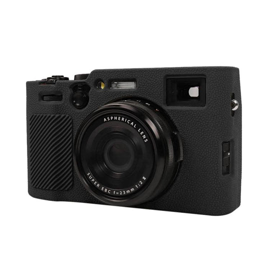 For FUJIFILM X100VI Litchi Texture Soft Silicone Protective Case(Black)