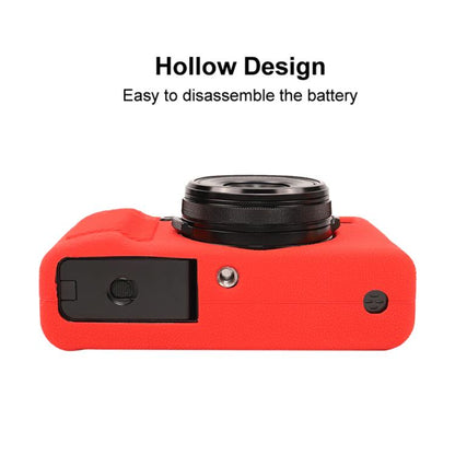 For FUJIFILM X100VI Litchi Texture Soft Silicone Protective Case(Red) - Protective Case by buy2fix | Online Shopping UK | buy2fix