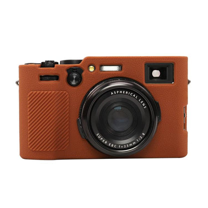 For FUJIFILM X100VI Litchi Texture Soft Silicone Protective Case(Brown) - Protective Case by buy2fix | Online Shopping UK | buy2fix