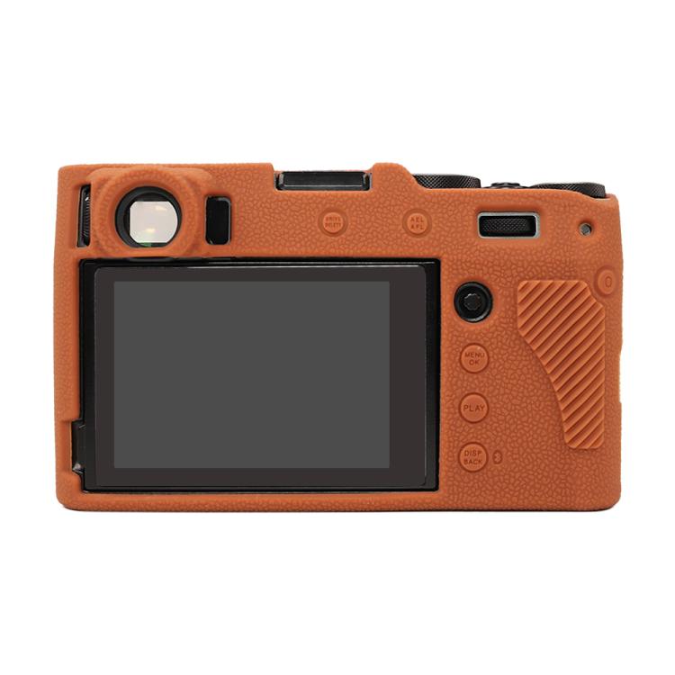 For FUJIFILM X100VI Litchi Texture Soft Silicone Protective Case(Brown) - Protective Case by buy2fix | Online Shopping UK | buy2fix