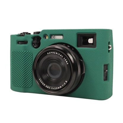 For FUJIFILM X100VI Litchi Texture Soft Silicone Protective Case(Green) - Protective Case by buy2fix | Online Shopping UK | buy2fix