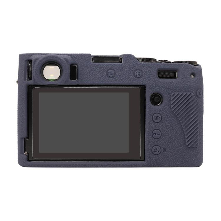 For FUJIFILM X100VI Litchi Texture Soft Silicone Protective Case(Dark Blue) - Protective Case by buy2fix | Online Shopping UK | buy2fix