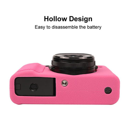For FUJIFILM X100VI Litchi Texture Soft Silicone Protective Case(Rose Red) - Protective Case by buy2fix | Online Shopping UK | buy2fix
