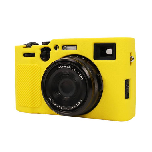 For FUJIFILM X100VI Litchi Texture Soft Silicone Protective Case(Yellow) - Protective Case by buy2fix | Online Shopping UK | buy2fix