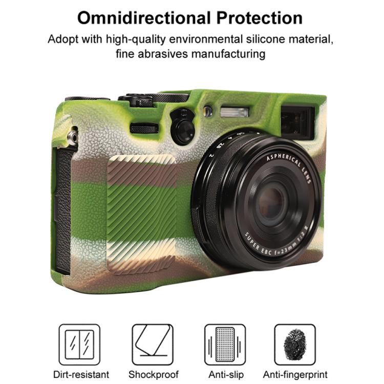 For FUJIFILM X100VI Litchi Texture Soft Silicone Protective Case(Camouflage) - Protective Case by buy2fix | Online Shopping UK | buy2fix