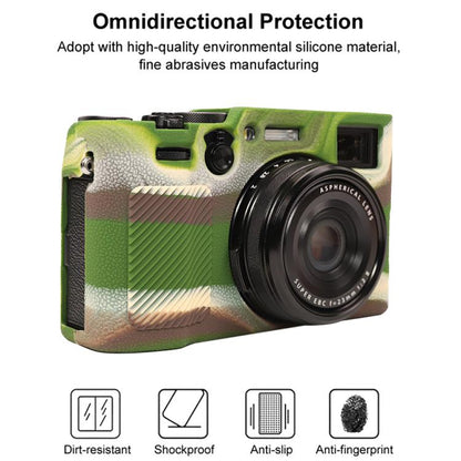For FUJIFILM X100VI Litchi Texture Soft Silicone Protective Case(Camouflage) - Protective Case by buy2fix | Online Shopping UK | buy2fix