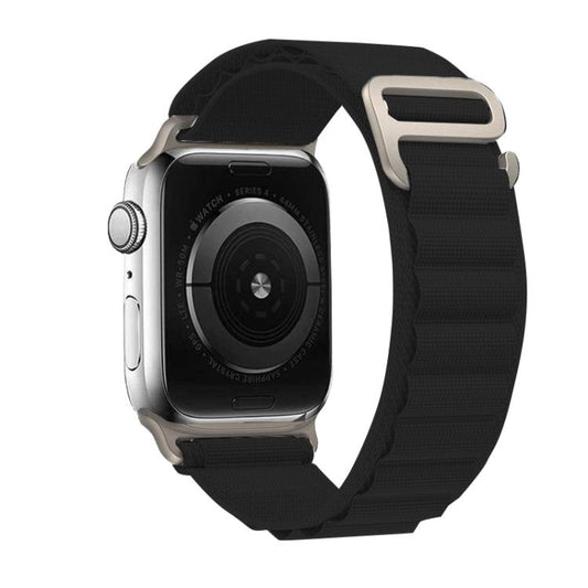 For Apple Watch 42mm / 41mm / 40mm / 38mm Kalebol Aline Nylon Loop Watch Band(Black) - Watch Bands by Kalebol | Online Shopping UK | buy2fix