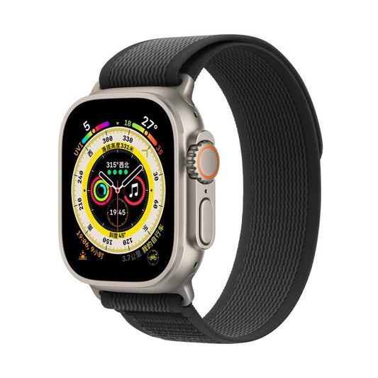 For Apple Watch 42mm / 41mm / 40mm / 38mm Kalebol Wild Track Loop Nylon Watch Band(Black) - Watch Bands by Kalebol | Online Shopping UK | buy2fix