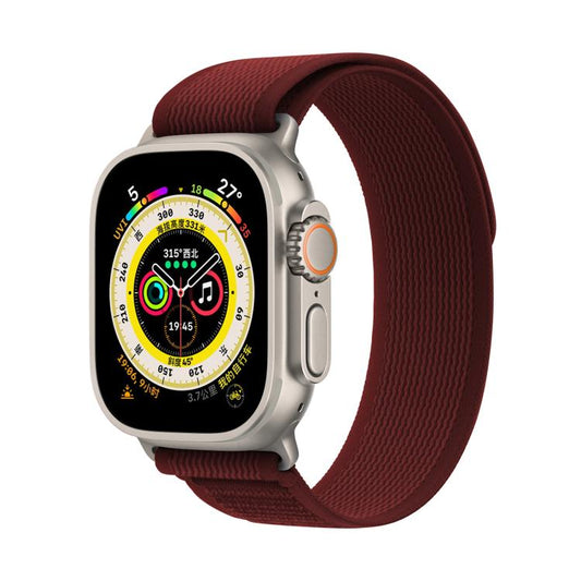 For Apple Watch 42mm / 41mm / 40mm / 38mm Kalebol Wild Track Loop Nylon Watch Band(Wine Red) - Watch Bands by Kalebol | Online Shopping UK | buy2fix