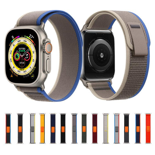For Apple Watch 42mm / 41mm / 40mm / 38mm Kalebol Wild Track Loop Nylon Watch Band(Black) - Watch Bands by Kalebol | Online Shopping UK | buy2fix