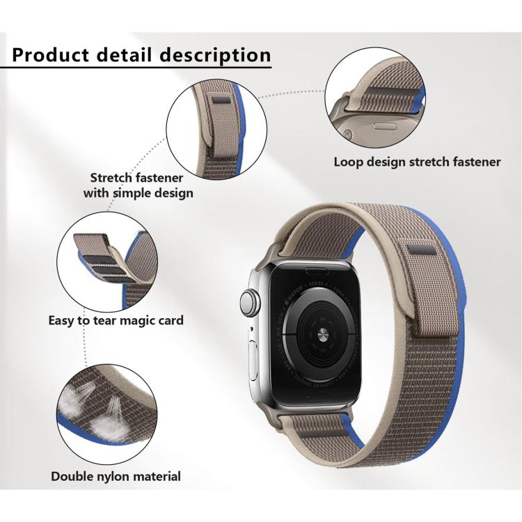 For Apple Watch 42mm / 41mm / 40mm / 38mm Kalebol Wild Track Loop Nylon Watch Band(Orange) - Watch Bands by Kalebol | Online Shopping UK | buy2fix