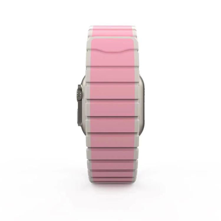For Apple Watch 42mm / 41mm / 40mm / 38mm Kalebol Magnetic Silicone Strap(Pink) - Watch Bands by Kalebol | Online Shopping UK | buy2fix