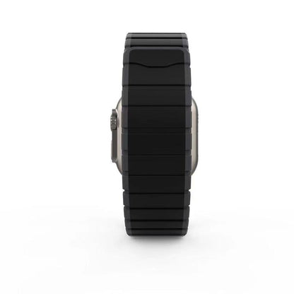 For Apple Watch 42mm / 41mm / 40mm / 38mm Kalebol Magnetic Silicone Strap(Black Grey) - Watch Bands by Kalebol | Online Shopping UK | buy2fix