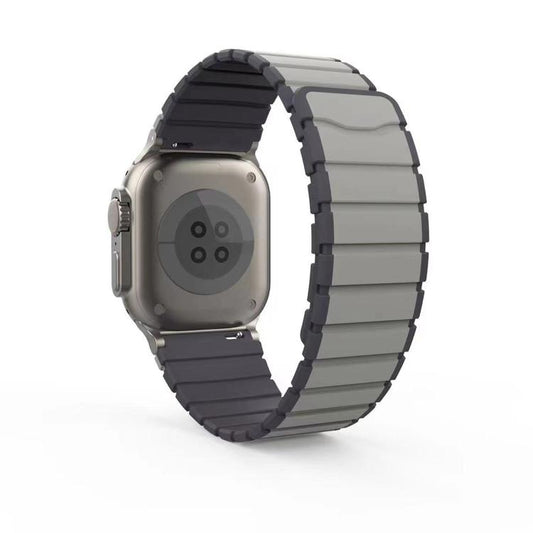 For Apple Watch 42mm / 41mm / 40mm / 38mm Kalebol Magnetic Silicone Strap(Grey) - Watch Bands by Kalebol | Online Shopping UK | buy2fix