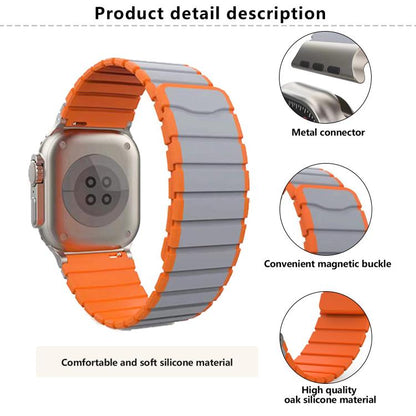 For Apple Watch 42mm / 41mm / 40mm / 38mm Kalebol Magnetic Silicone Strap(Grey) - Watch Bands by Kalebol | Online Shopping UK | buy2fix