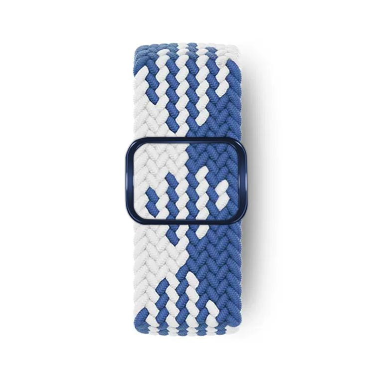 For Apple Watch 42mm / 41mm / 40mm / 38mm Kalebol Eight Buckle Nylon Braided Watch Band(Blue White) - Watch Bands by Kalebol | Online Shopping UK | buy2fix
