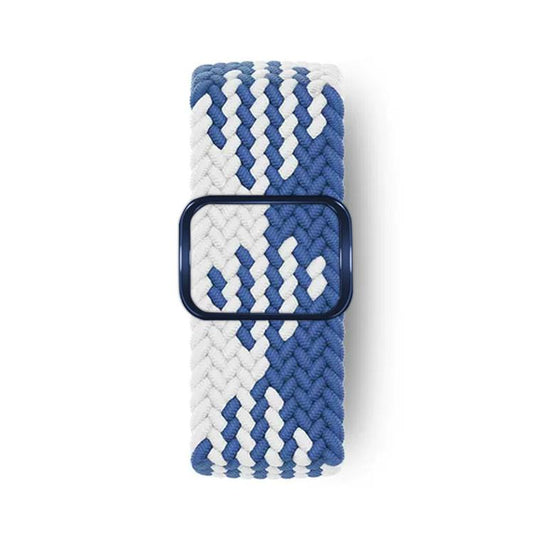For Apple Watch 42mm / 41mm / 40mm / 38mm Kalebol Eight Buckle Nylon Braided Watch Band(Blue White) - Watch Bands by Kalebol | Online Shopping UK | buy2fix