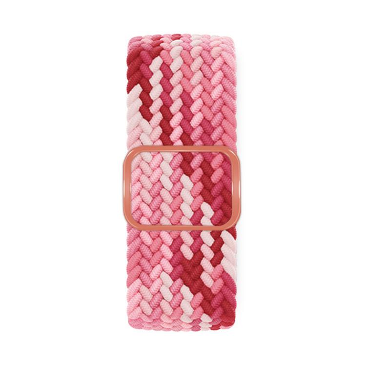 For Apple Watch 42mm / 41mm / 40mm / 38mm Kalebol Eight Buckle Nylon Braided Watch Band(Strawberry Red) - Watch Bands by Kalebol | Online Shopping UK | buy2fix