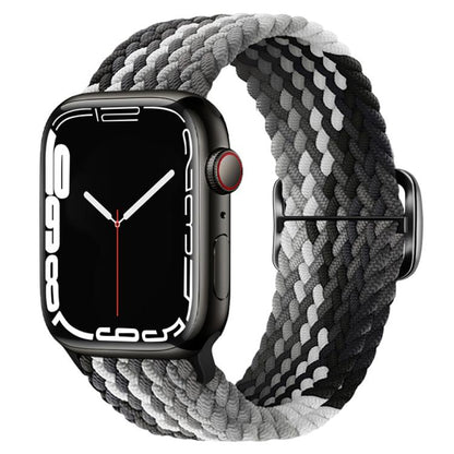 For Apple Watch 42mm / 41mm / 40mm / 38mm Kalebol Eight Buckle Nylon Braided Watch Band(Chocolate) - Watch Bands by Kalebol | Online Shopping UK | buy2fix