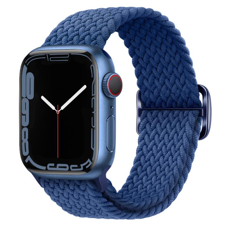 For Apple Watch 42mm / 41mm / 40mm / 38mm Kalebol Eight Buckle Nylon Braided Watch Band(Cold Blue) - Watch Bands by Kalebol | Online Shopping UK | buy2fix