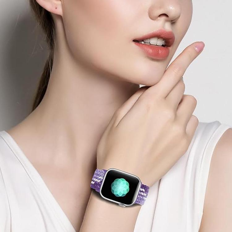 For Apple Watch 42mm / 41mm / 40mm / 38mm Kalebol Eight Buckle Nylon Braided Watch Band(Blueberry) - Watch Bands by Kalebol | Online Shopping UK | buy2fix