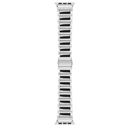 For Apple Watch 42mm / 41mm / 40mm / 38mm Kalebol Tooling Metal Zinc Alloy Watch Band(Silver Black) - Watch Bands by Kalebol | Online Shopping UK | buy2fix
