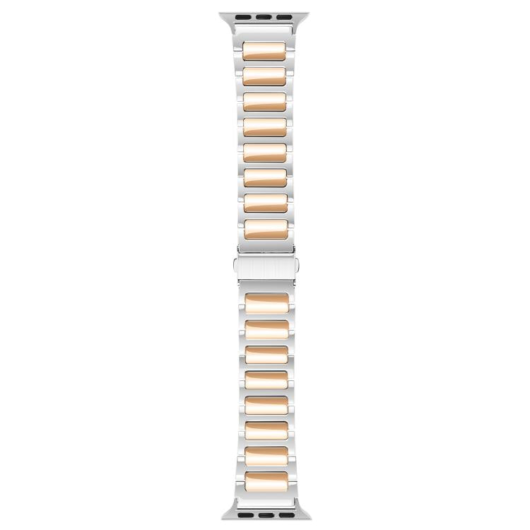 For Apple Watch 42mm / 41mm / 40mm / 38mm Kalebol Tooling Metal Zinc Alloy Watch Band(Silver Rose Gold) - Watch Bands by Kalebol | Online Shopping UK | buy2fix