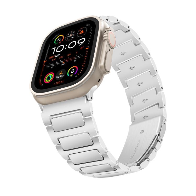 For Apple Watch 42mm / 41mm / 40mm / 38mm Kalebol Tooling Metal Zinc Alloy Watch Band(Silver) - Watch Bands by Kalebol | Online Shopping UK | buy2fix