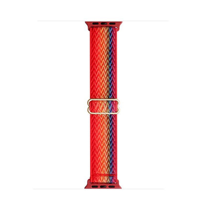 For Apple Watch 42mm / 41mm / 40mm / 38mm Kalebol Eight Buckle Wavy Braided Nylon Watch Band(Rainbow) - Watch Bands by Kalebol | Online Shopping UK | buy2fix