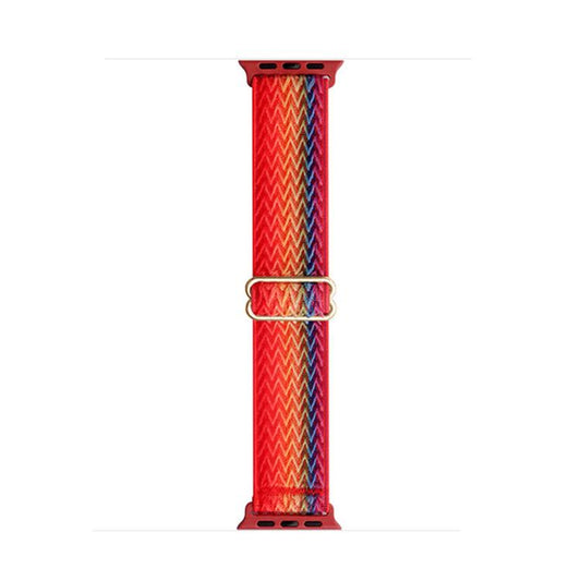 For Apple Watch 42mm / 41mm / 40mm / 38mm Kalebol Eight Buckle Wavy Braided Nylon Watch Band(Rainbow) - Watch Bands by Kalebol | Online Shopping UK | buy2fix