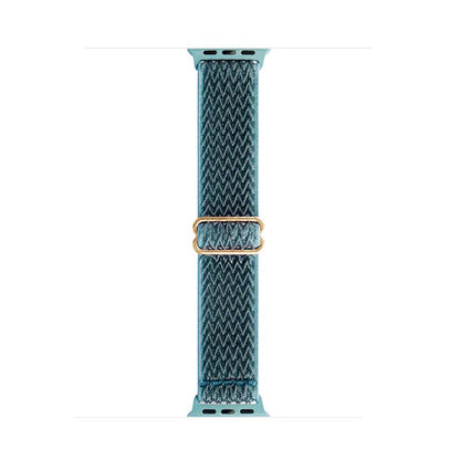 For Apple Watch 42mm / 41mm / 40mm / 38mm Kalebol Eight Buckle Wavy Braided Nylon Watch Band(Emerald Green) - Watch Bands by Kalebol | Online Shopping UK | buy2fix