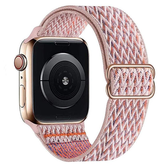 For Apple Watch 42mm / 41mm / 40mm / 38mm Kalebol Eight Buckle Wavy Braided Nylon Watch Band(Pink) - Watch Bands by Kalebol | Online Shopping UK | buy2fix