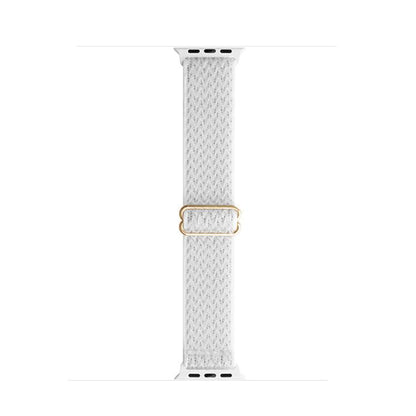 For Apple Watch 42mm / 41mm / 40mm / 38mm Kalebol Eight Buckle Wavy Braided Nylon Watch Band(Bright White) - Watch Bands by Kalebol | Online Shopping UK | buy2fix
