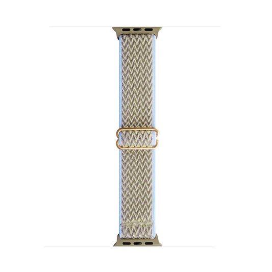 For Apple Watch 42mm / 41mm / 40mm / 38mm Kalebol Eight Buckle Wavy Braided Nylon Watch Band(Apricot) - Watch Bands by Kalebol | Online Shopping UK | buy2fix