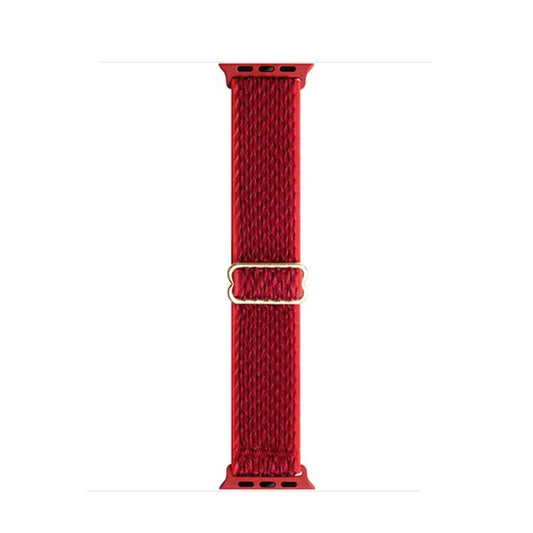 For Apple Watch 42mm / 41mm / 40mm / 38mm Kalebol Eight Buckle Wavy Braided Nylon Watch Band(Red) - Watch Bands by Kalebol | Online Shopping UK | buy2fix