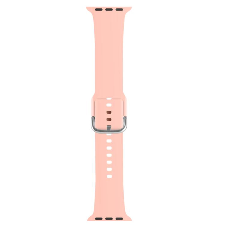 For Apple Watch 42mm / 41mm / 40mm / 38mm Kalebol Metal Pin Buckle Silicone Watch Band(Pink) - Watch Bands by Kalebol | Online Shopping UK | buy2fix