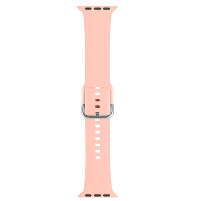 For Apple Watch 42mm / 41mm / 40mm / 38mm Kalebol Metal Pin Buckle Silicone Watch Band(Pink) - Watch Bands by Kalebol | Online Shopping UK | buy2fix