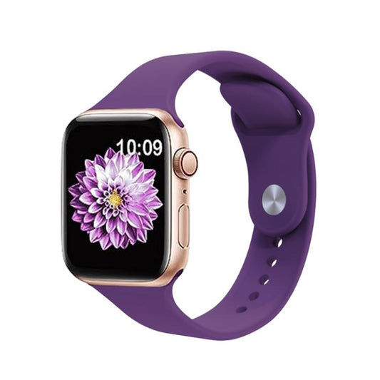 For Apple Watch 42mm / 41mm / 40mm / 38mm Kalebol Reverse Buckle Silicone Watch Band(Dark Purple) - Watch Bands by Kalebol | Online Shopping UK | buy2fix