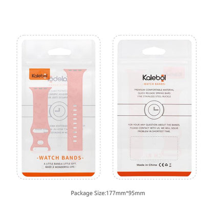 For Apple Watch 42mm / 41mm / 40mm / 38mm Kalebol 8-shaped Buckle Butterfly Embossed Silicone Watch Band(Red) - Watch Bands by Kalebol | Online Shopping UK | buy2fix