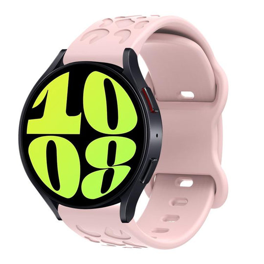 18mm Kalebol Leopard Print Butterfly Buckle Silicone Watch Band(Pink)