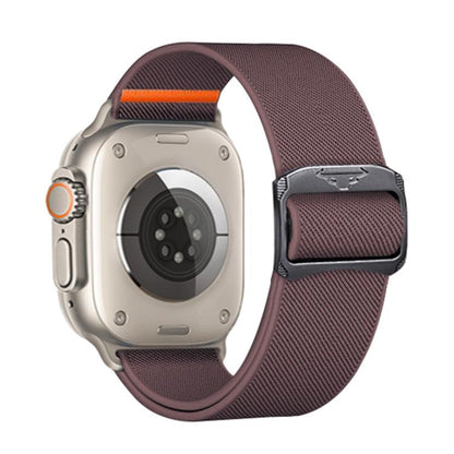 For Apple Watch 42mm / 41mm / 40mm / 38mm Kalebol Bull Bead Buckle Elastic Nylon Watch Band(Smoky Purple) - Watch Bands by Kalebol | Online Shopping UK | buy2fix