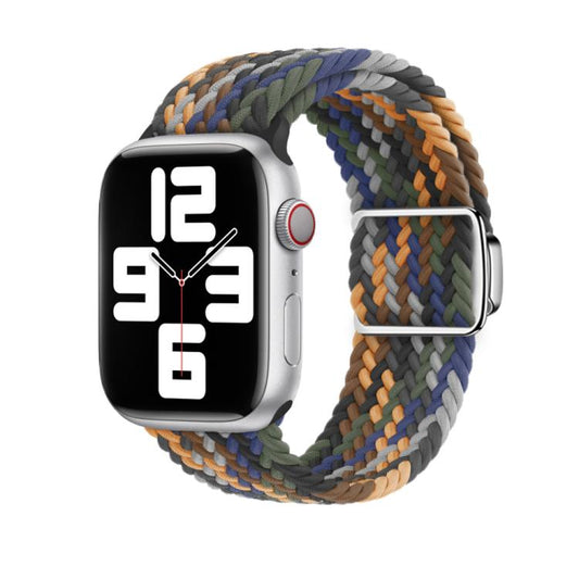 For Apple Watch 42mm / 41mm / 40mm / 38mm Kalebol Nylon Loop Magnetic Buckle Watch Band(Camo Colorful) - Watch Bands by Kalebol | Online Shopping UK | buy2fix