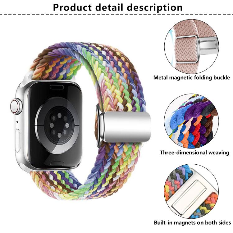 For Apple Watch 42mm / 41mm / 40mm / 38mm Kalebol Nylon Loop Magnetic Buckle Watch Band(Violet Blue) - Watch Bands by Kalebol | Online Shopping UK | buy2fix