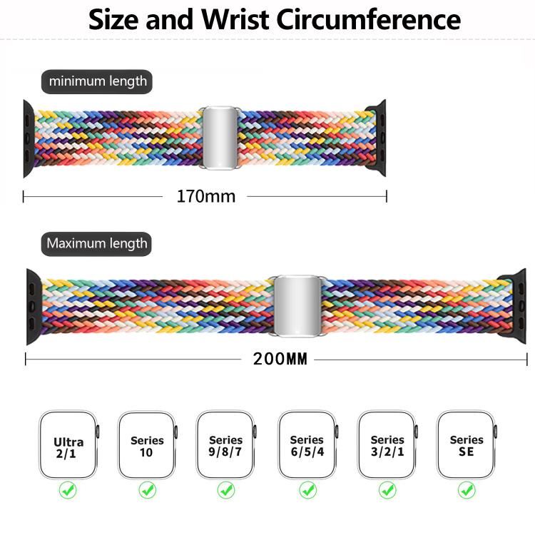 For Apple Watch 42mm / 41mm / 40mm / 38mm Kalebol Nylon Loop Magnetic Buckle Watch Band(Dark Olive) - Watch Bands by Kalebol | Online Shopping UK | buy2fix